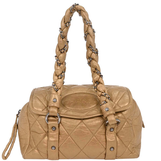 Chanel 2005-2006 Gold Calfskin Ladyblade Handbag
