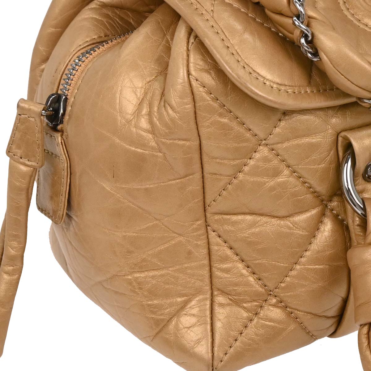 Chanel 2005-2006 Gold Calfskin Ladyblade Handbag