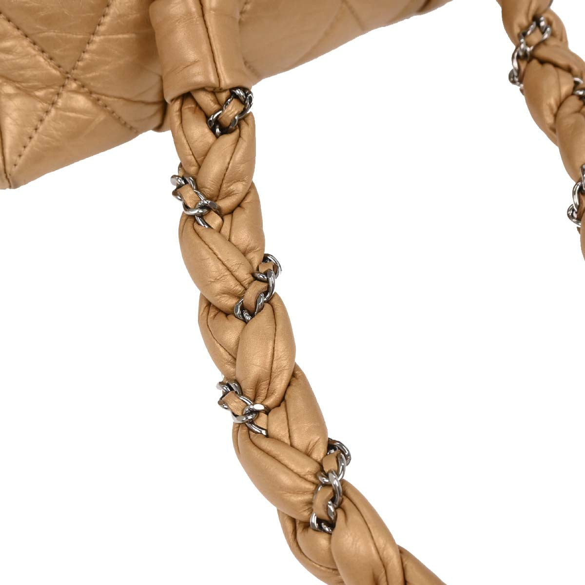 Chanel 2005-2006 Gold Calfskin Ladyblade Handbag