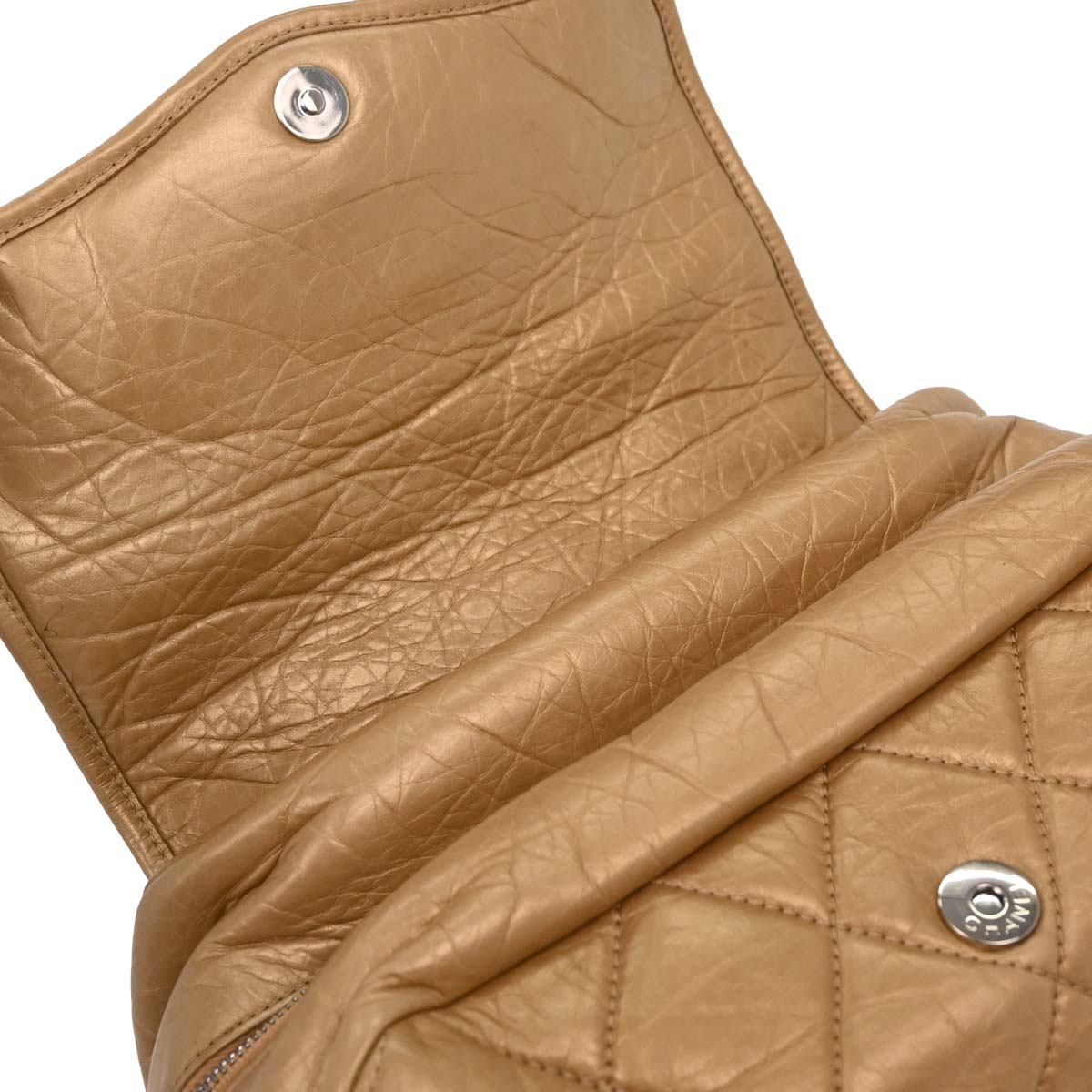 Chanel 2005-2006 Gold Calfskin Ladyblade Handbag