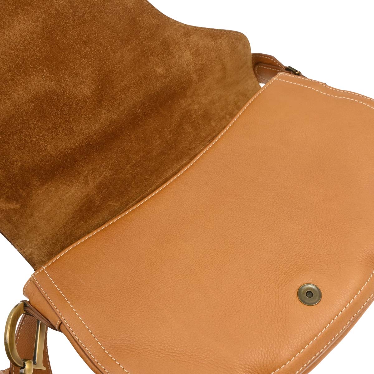 Christian Dior Brown Saddle Shoulder Bag