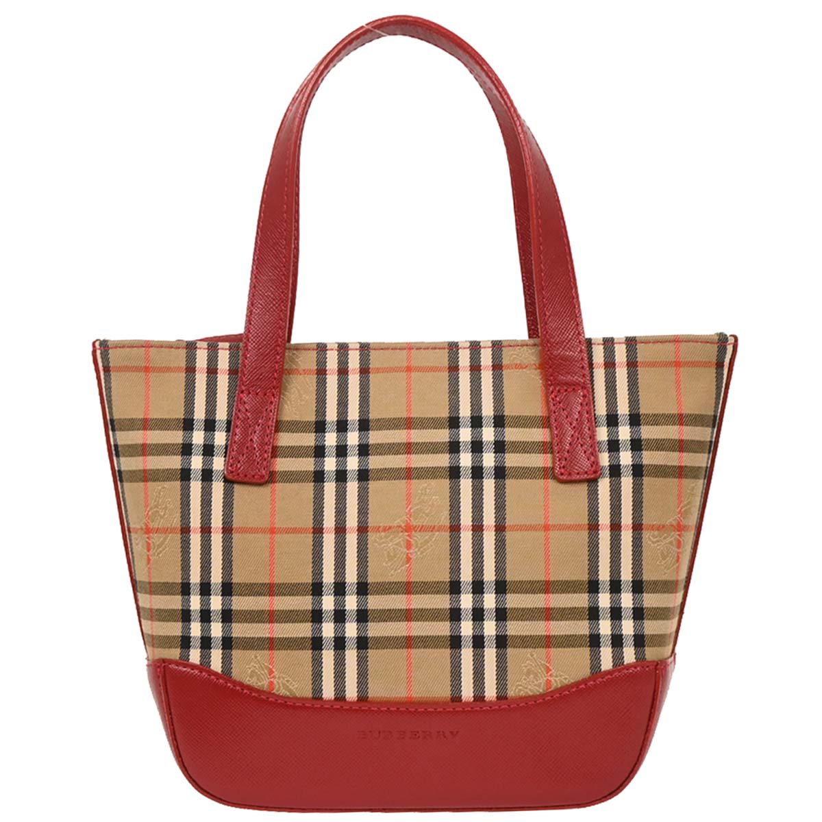 Burberry Beige Canvas House Check Tote Handbag