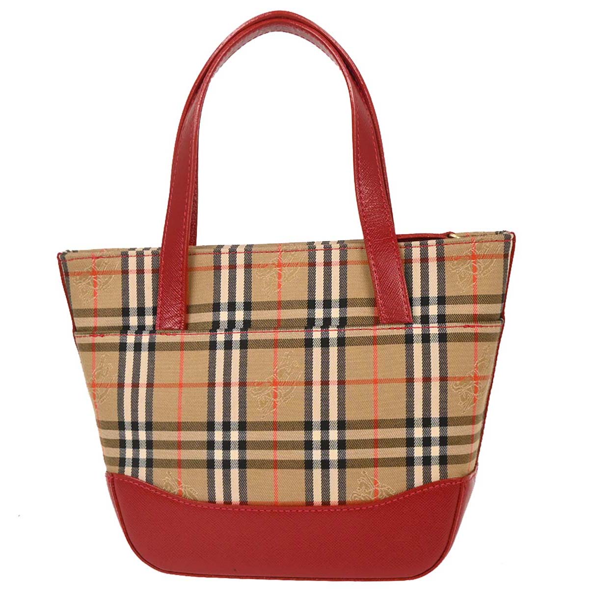 Burberry Beige Canvas House Check Tote Handbag
