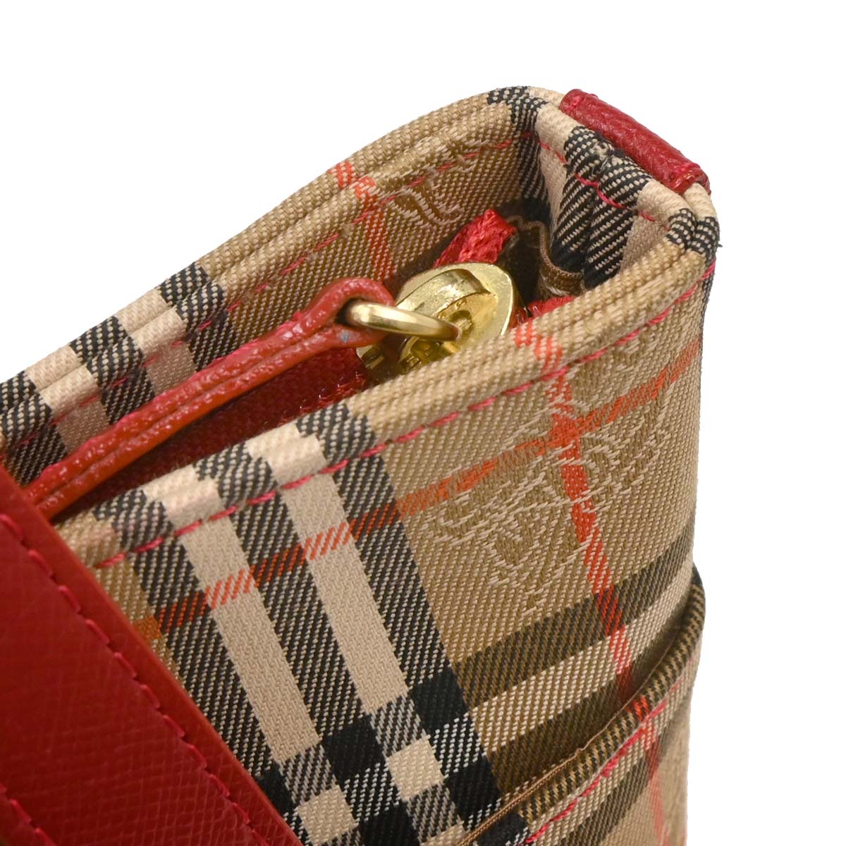 Burberry Beige Canvas House Check Tote Handbag