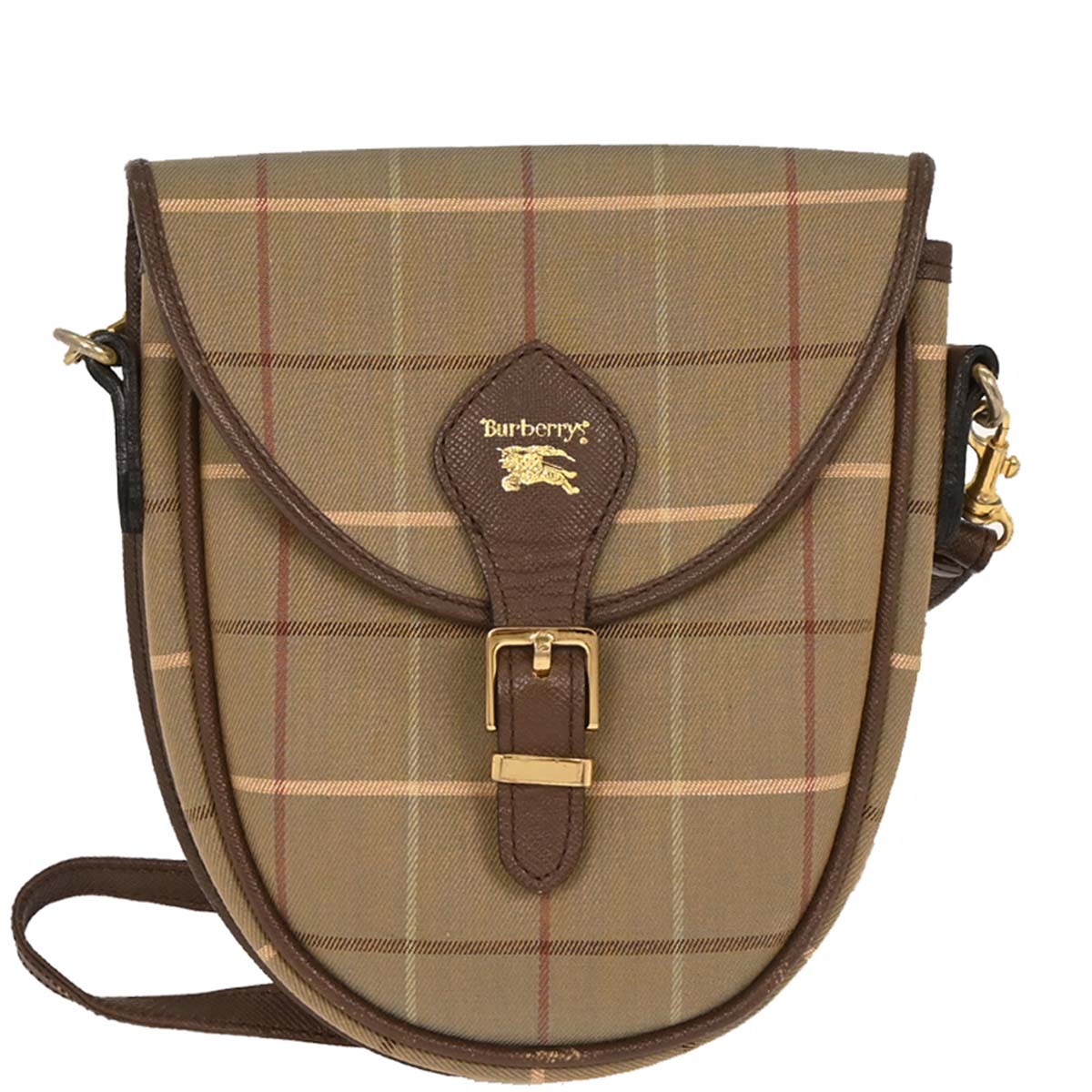 Burberrys Brown Burberry Check Crossbody Bag