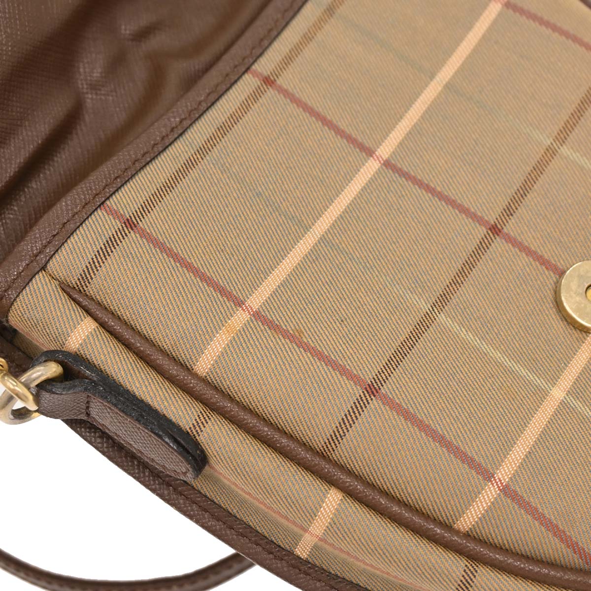 Burberrys Brown Burberry Check Crossbody Bag
