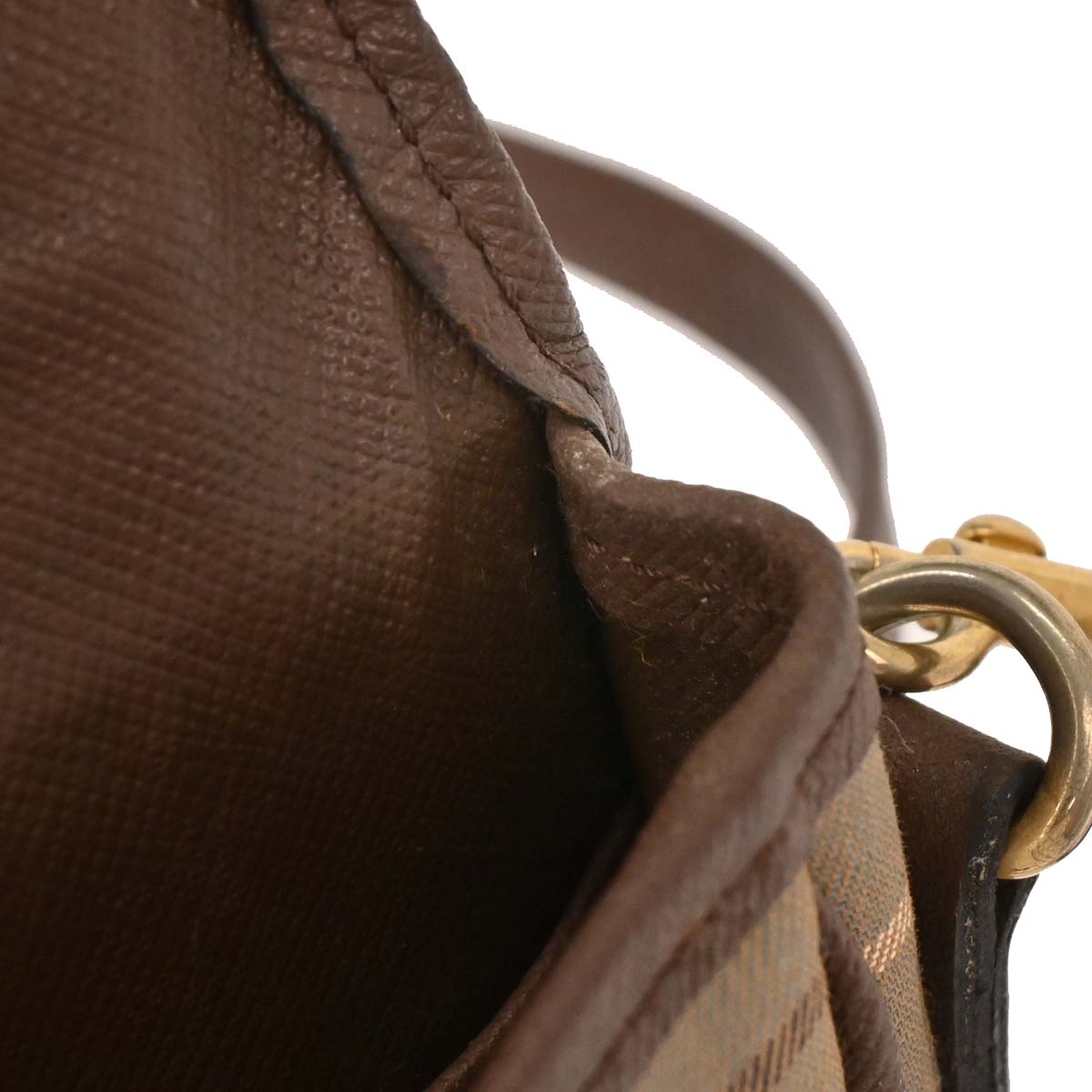 Burberrys Brown Burberry Check Crossbody Bag