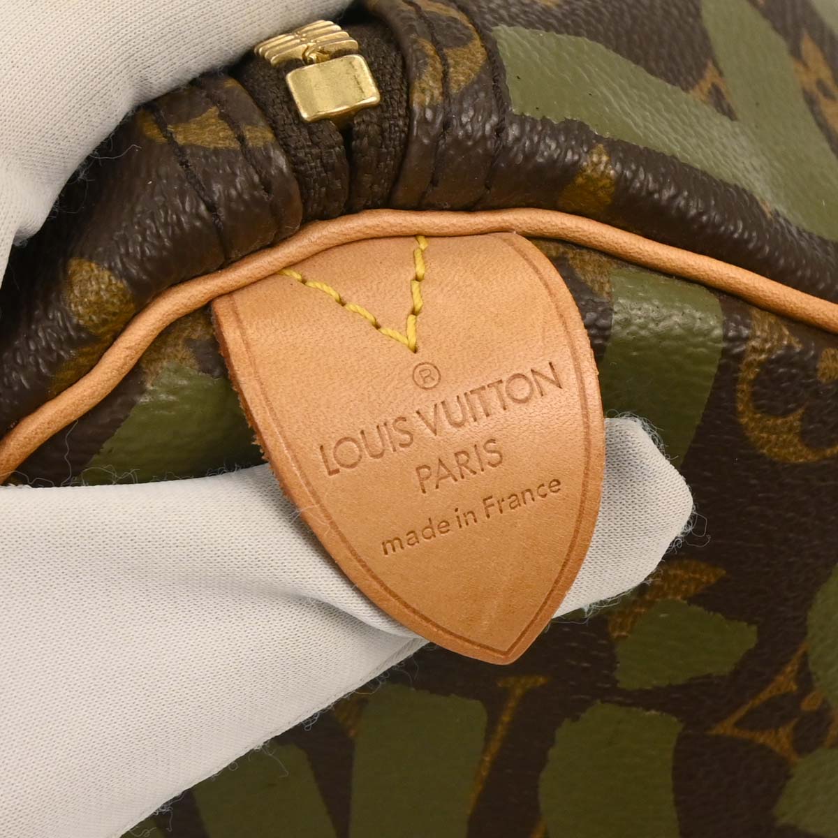 Louis Vuitton Khaki Monogram Graffiti Keepall 50 Duffle Bag M92196