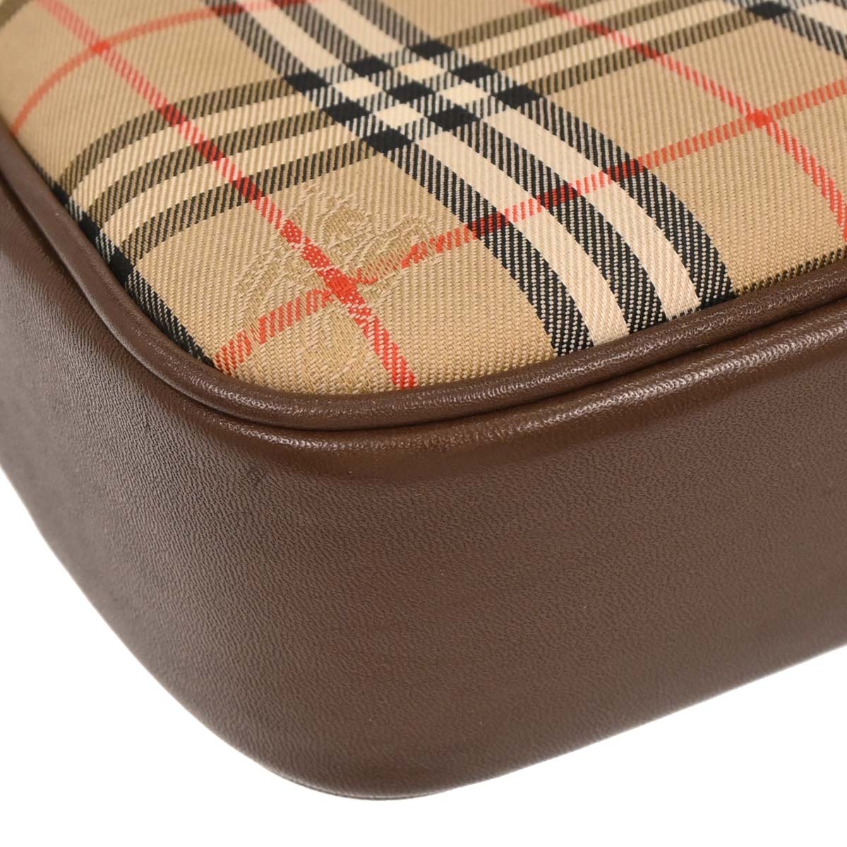 Burberrys Beige House Check Crossbody Bag