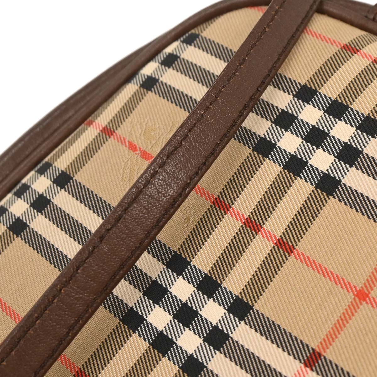 Burberrys Beige House Check Crossbody Bag