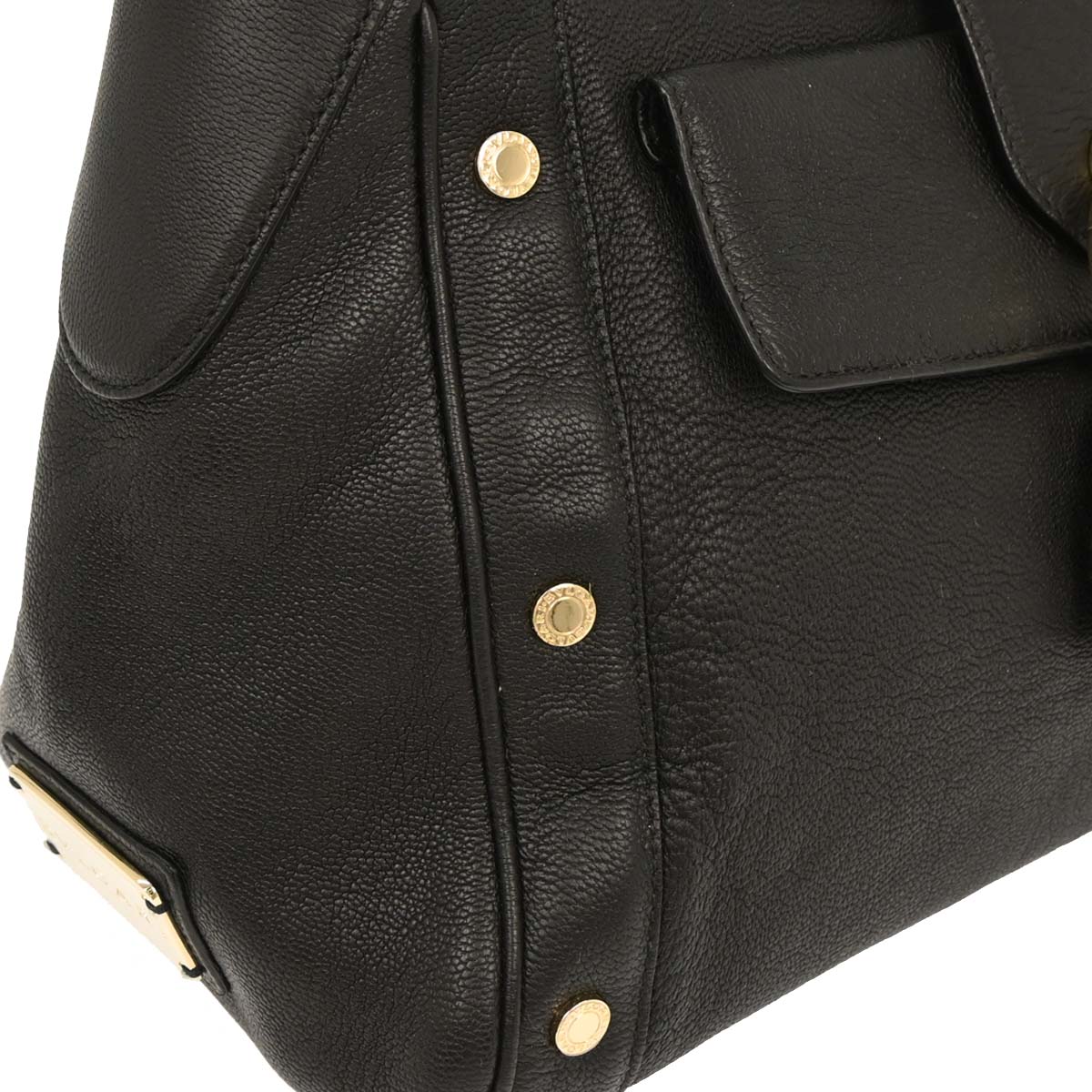 Bvlgari Black Leather Shoulder Bag