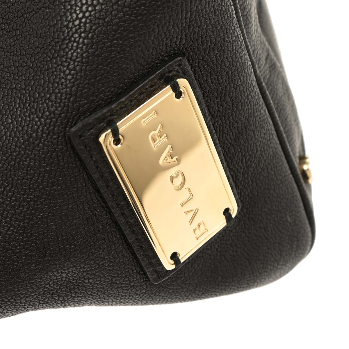 Bvlgari Black Leather Shoulder Bag