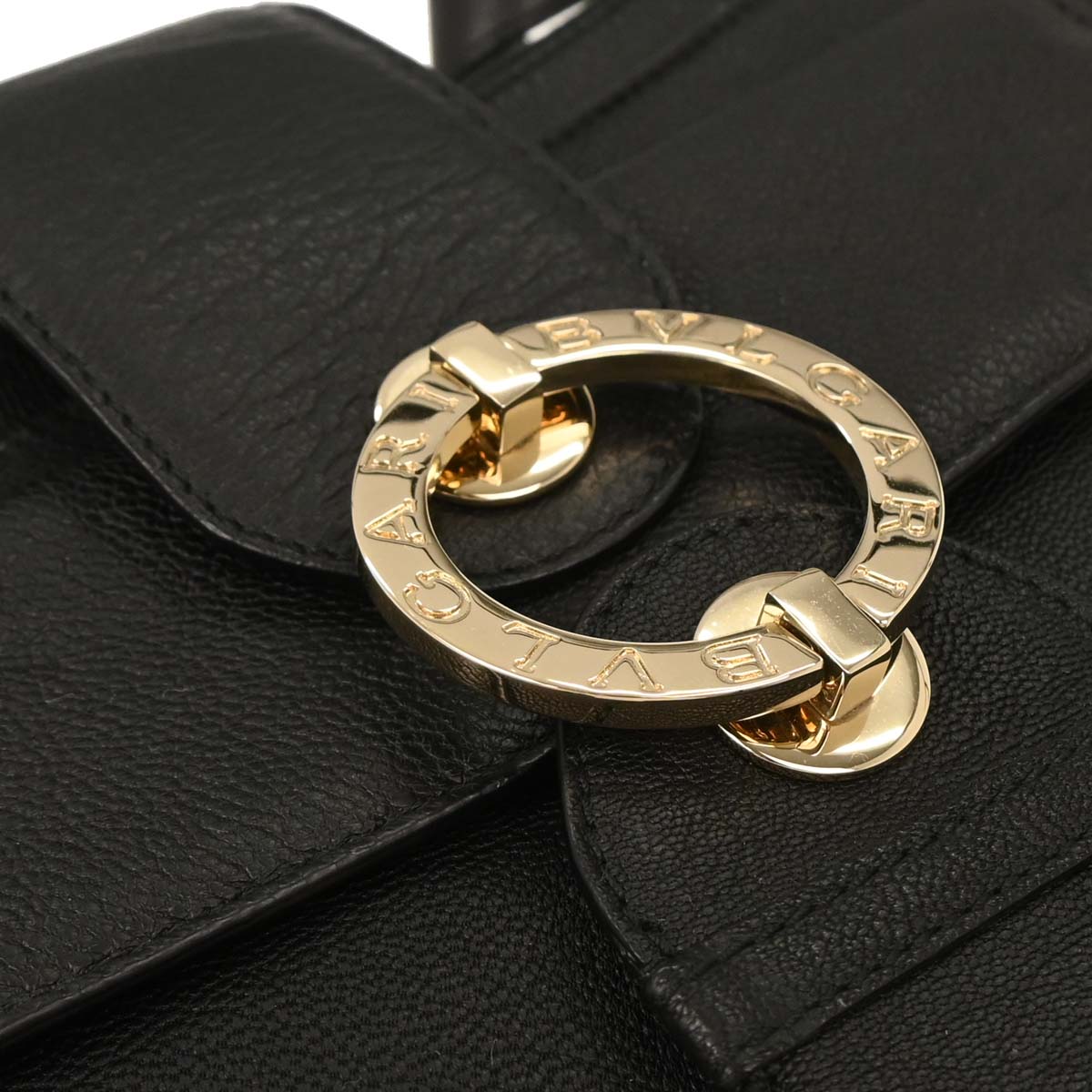 Bvlgari Black Leather Shoulder Bag