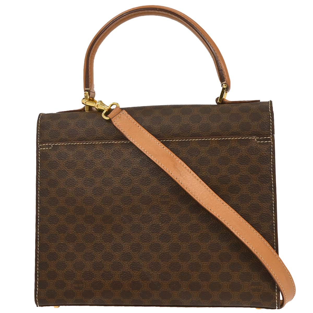 Celine Brown Macadam 2way Shoulder Handbag
