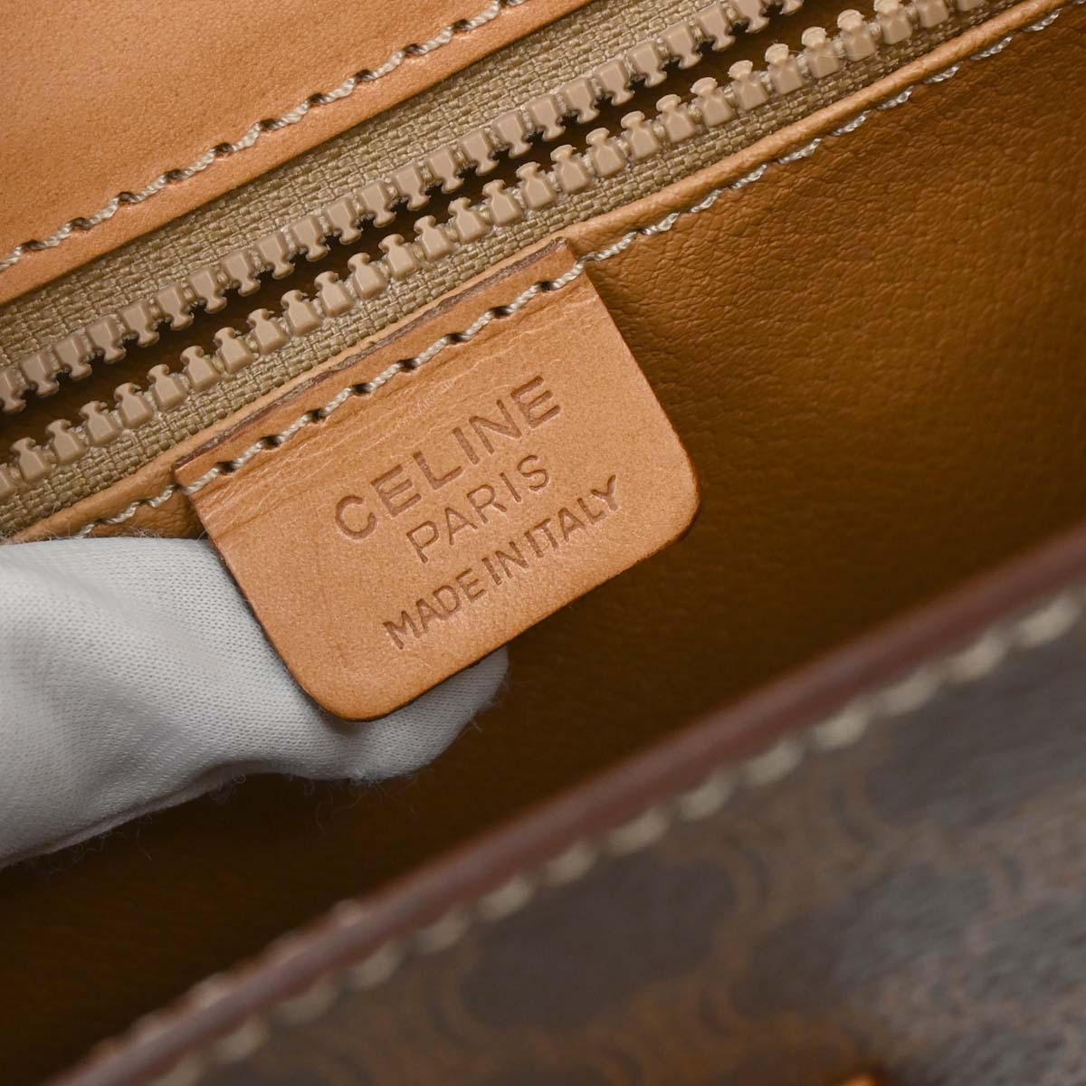 Celine Brown Macadam 2way Shoulder Handbag