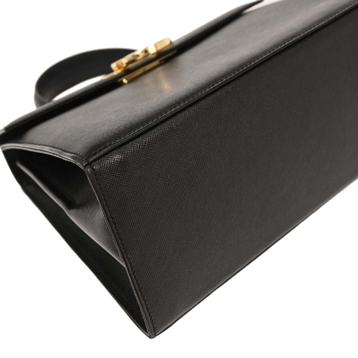 Salvatore Ferragamo Black Gancini 2way Shoulder Handbag