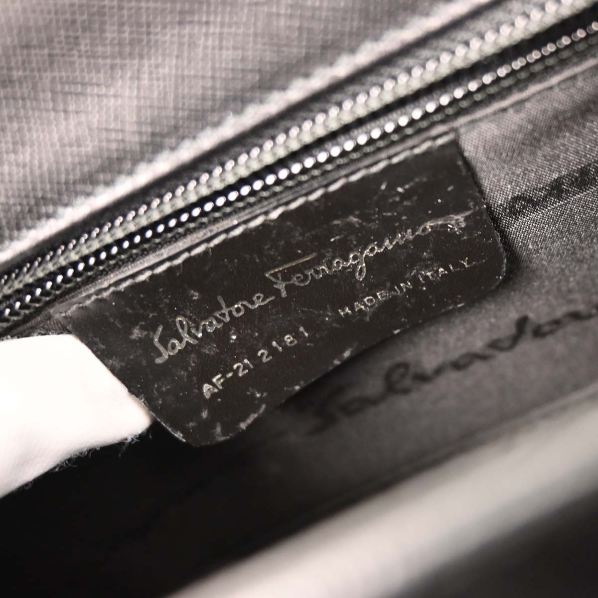 Salvatore Ferragamo Black Gancini 2way Shoulder Handbag