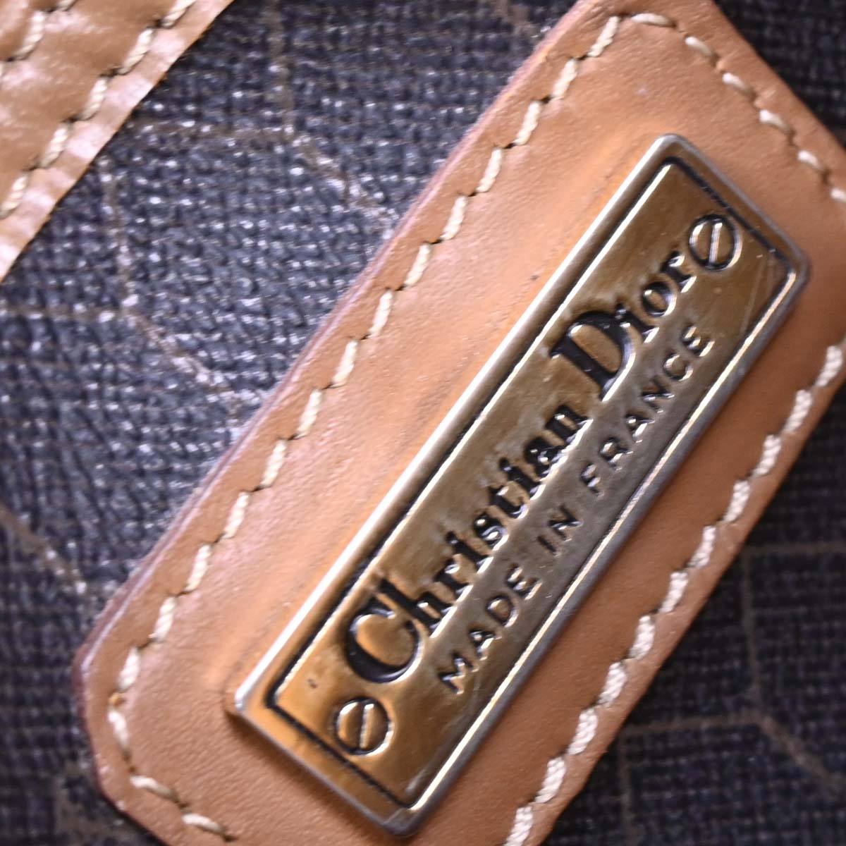 Christian Dior Dark Brown Honeycomb Duffle Handbag