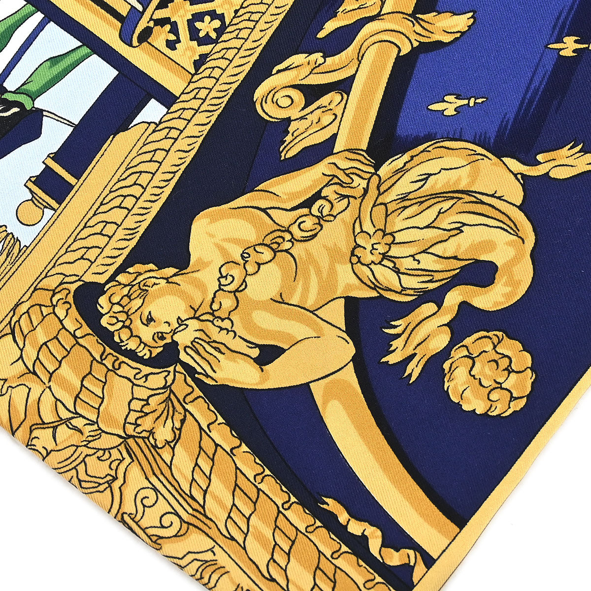 Hermes Scarf Carre 90 Vue du Carrosse de la Galère la Réale Small Good