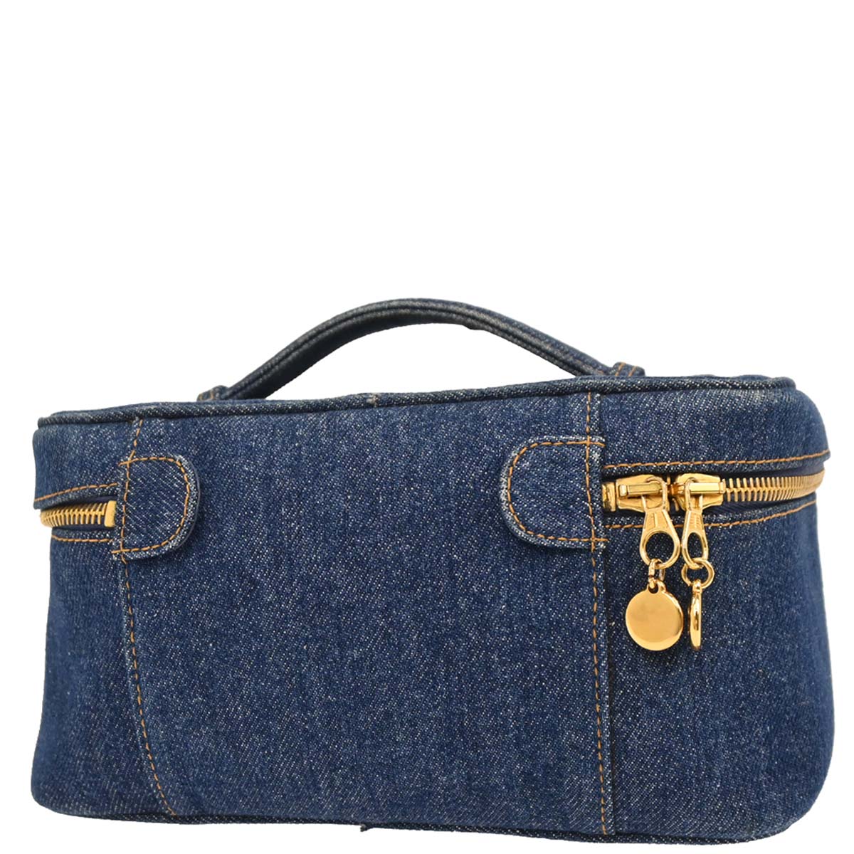 Chanel 1996-1997 Blue Denim Vanity Handbag