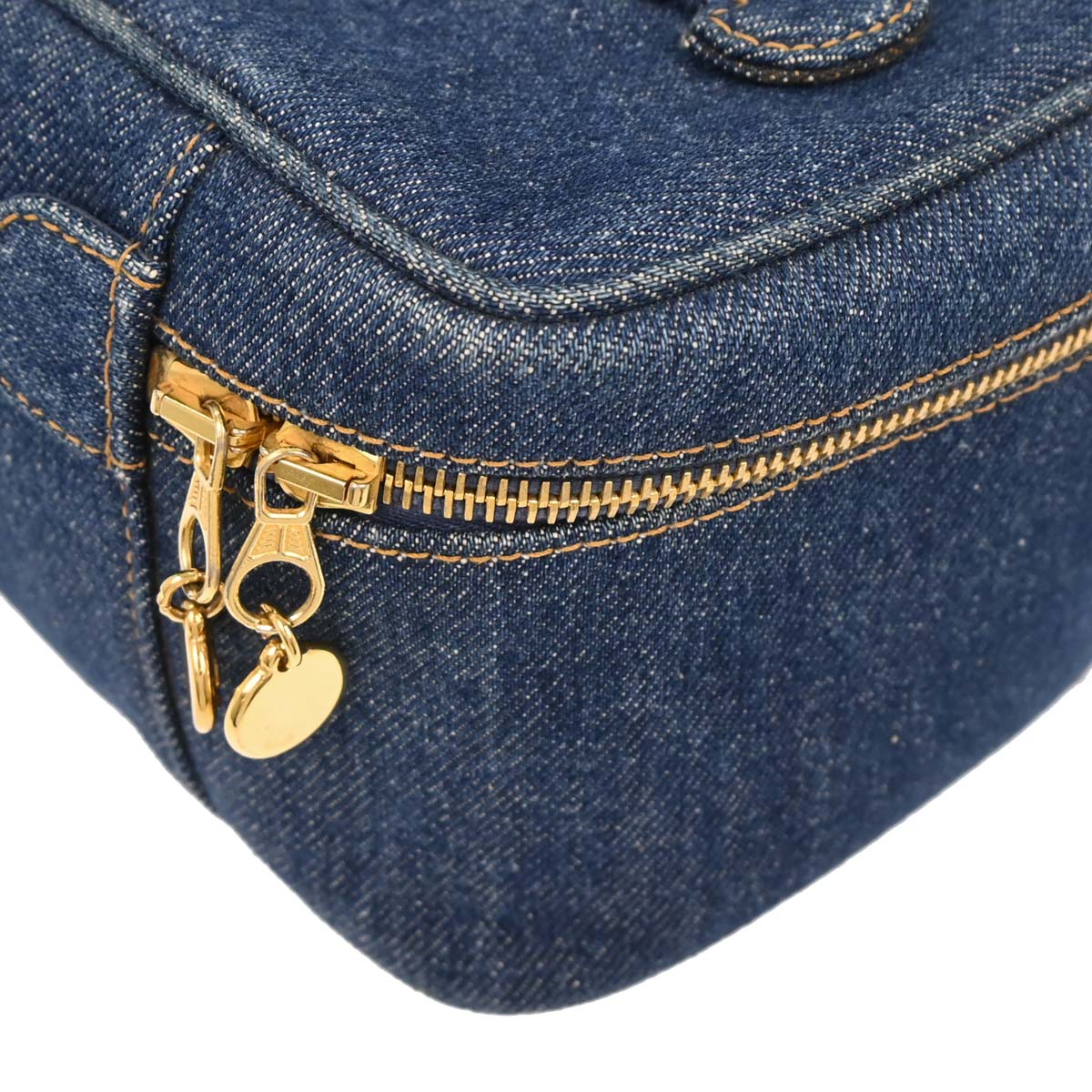 Chanel 1996-1997 Blue Denim Vanity Handbag