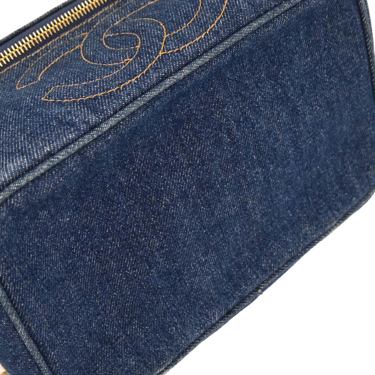 Chanel 1996-1997 Blue Denim Vanity Handbag