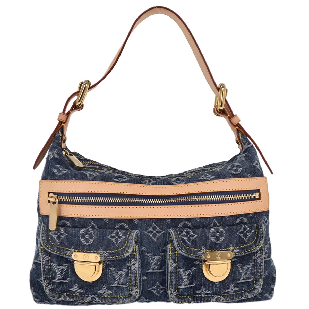 Louis Vuitton Blue Monogram Denim Baggy PM Shoulder Bag M95049