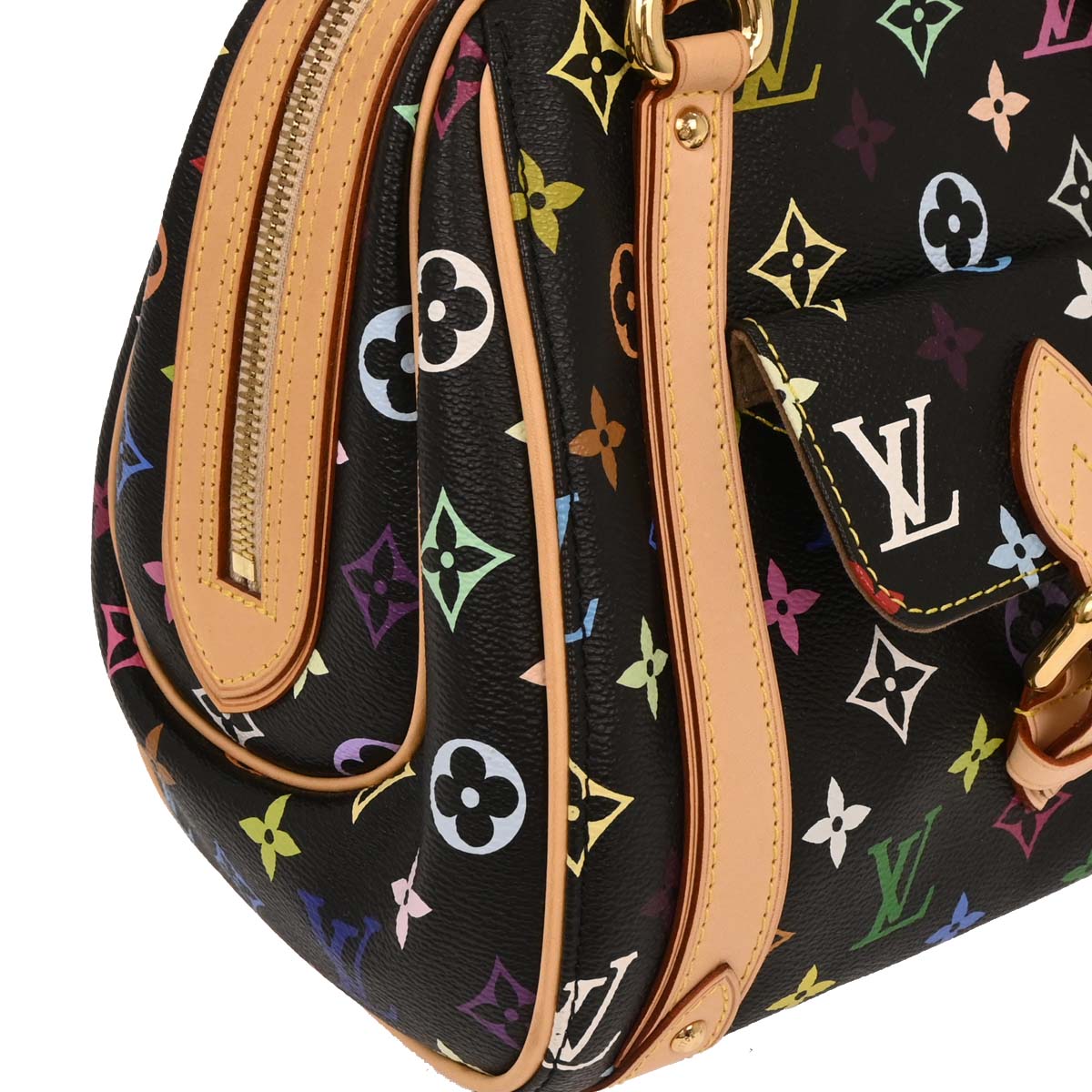 Louis Vuitton Black Monogram Multicolor Priscilla Handbag M40097