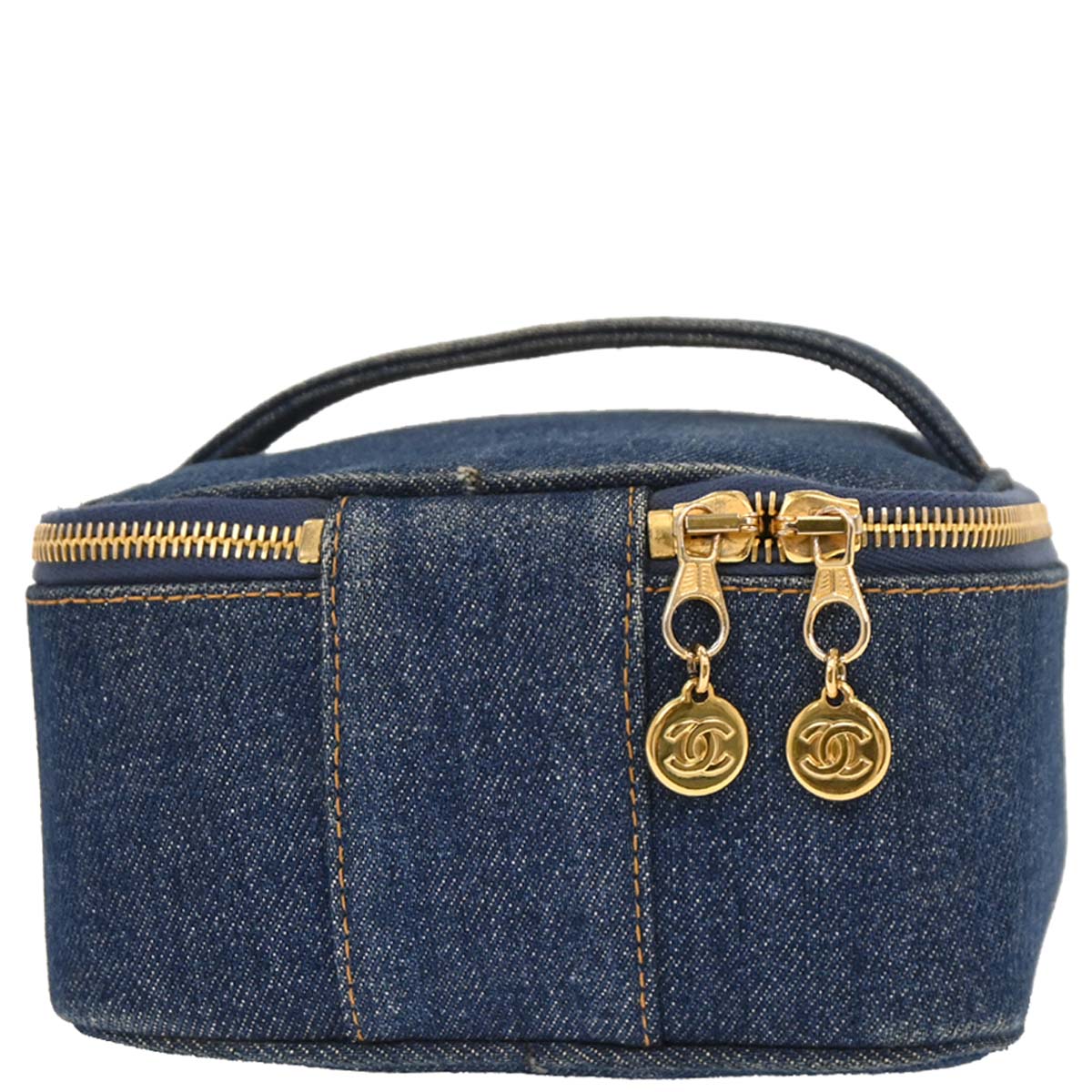 Chanel 1996-1997 Blue Denim Vanity Handbag
