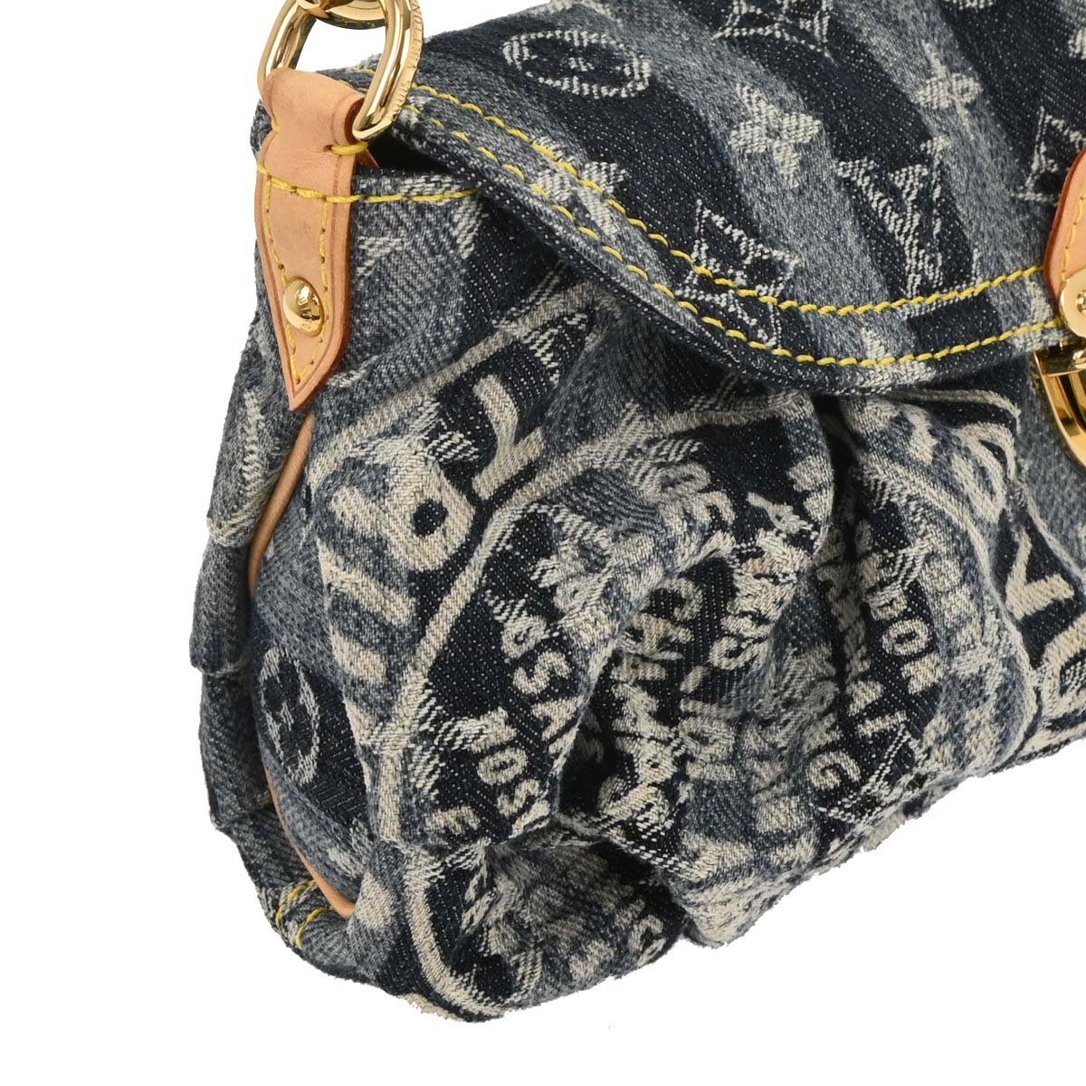 Louis Vuitton Blue Monogram Denim Mini Pleaty Raye Handbag M95333