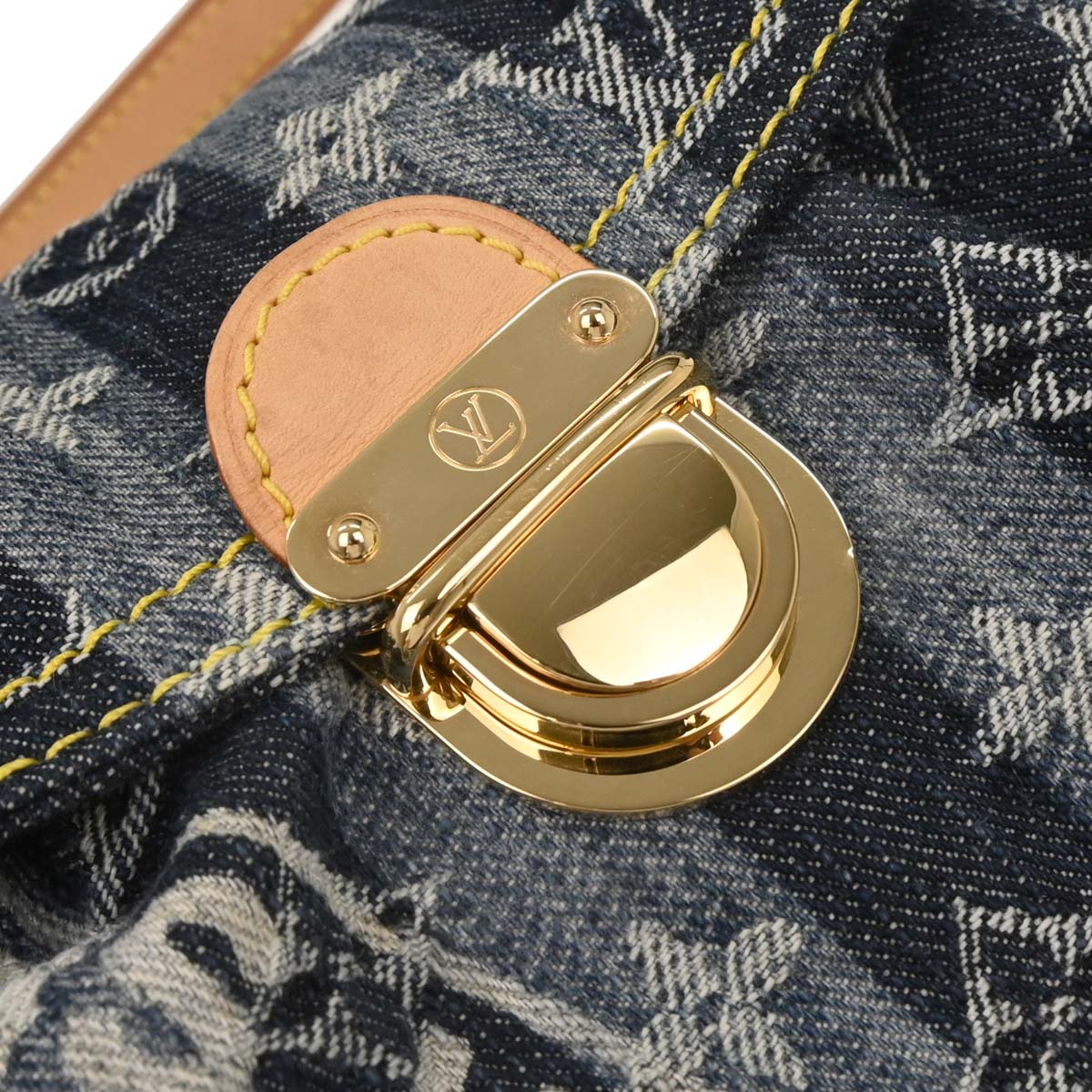 Louis Vuitton Blue Monogram Denim Mini Pleaty Raye Handbag M95333