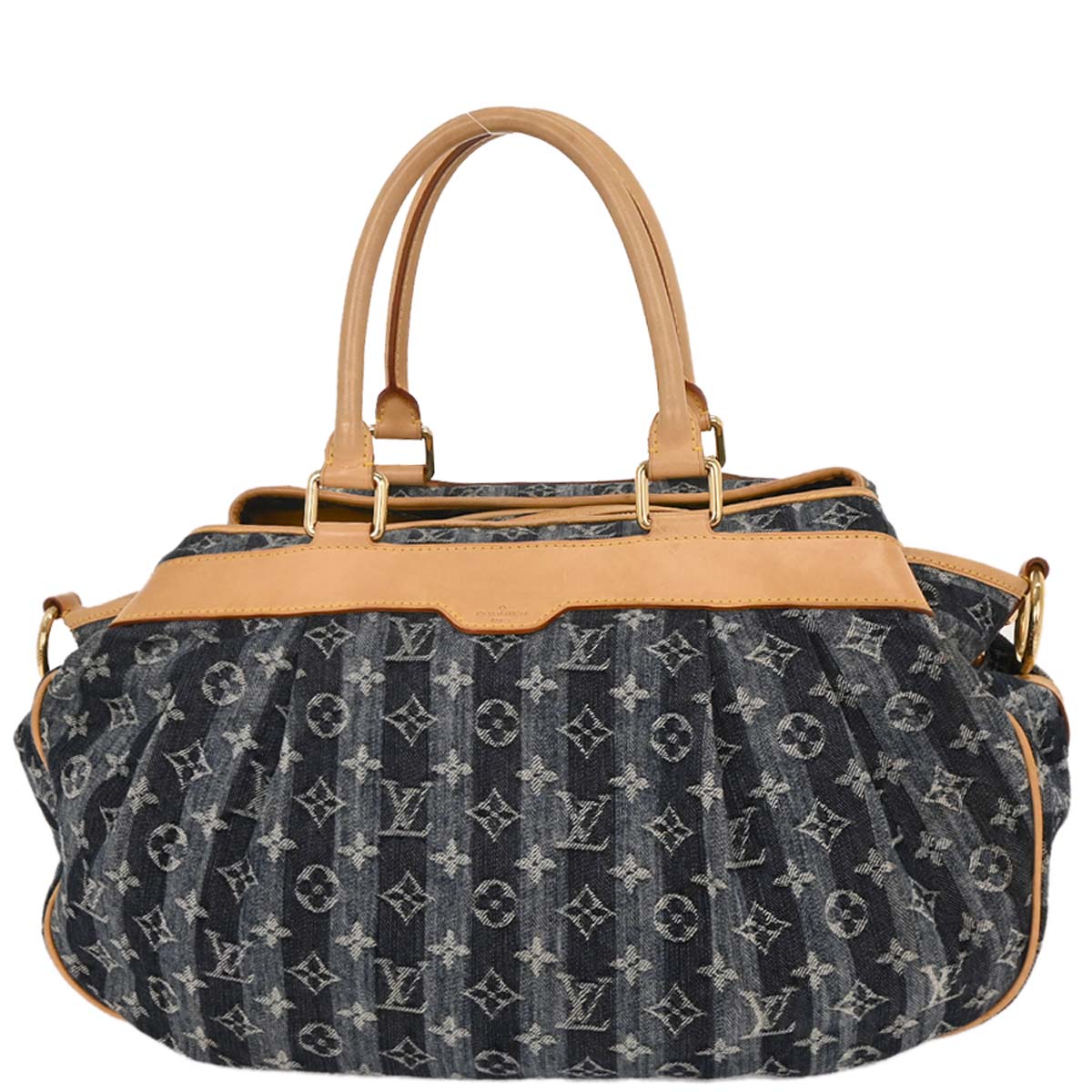 Louis Vuitton Blue Monogram Denim Cabas Raye GM Tote M95336