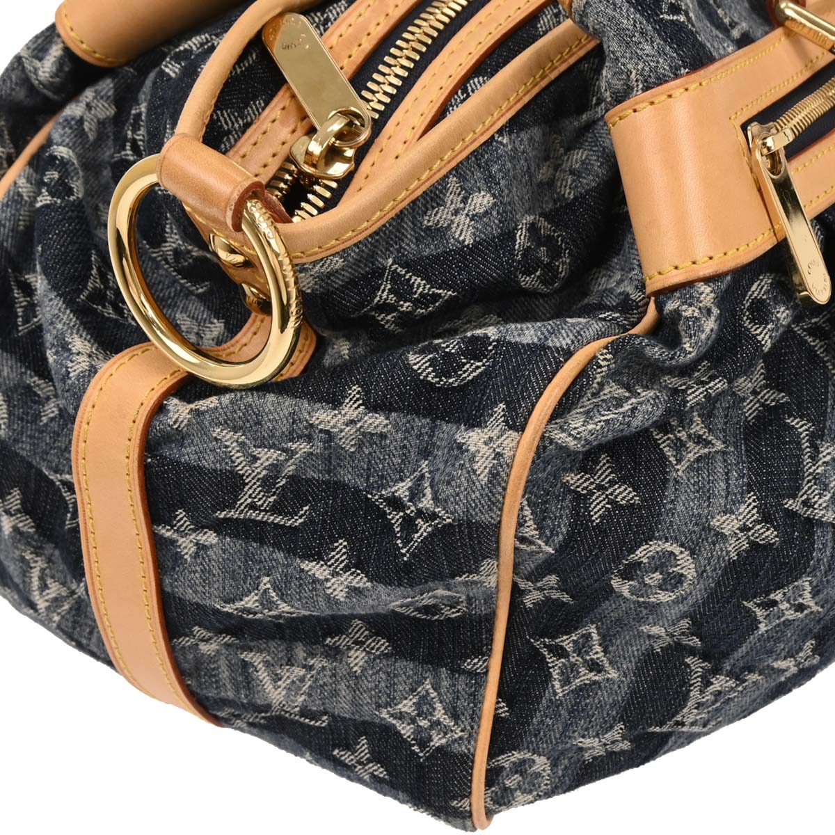 Louis Vuitton Blue Monogram Denim Cabas Raye GM Tote M95336