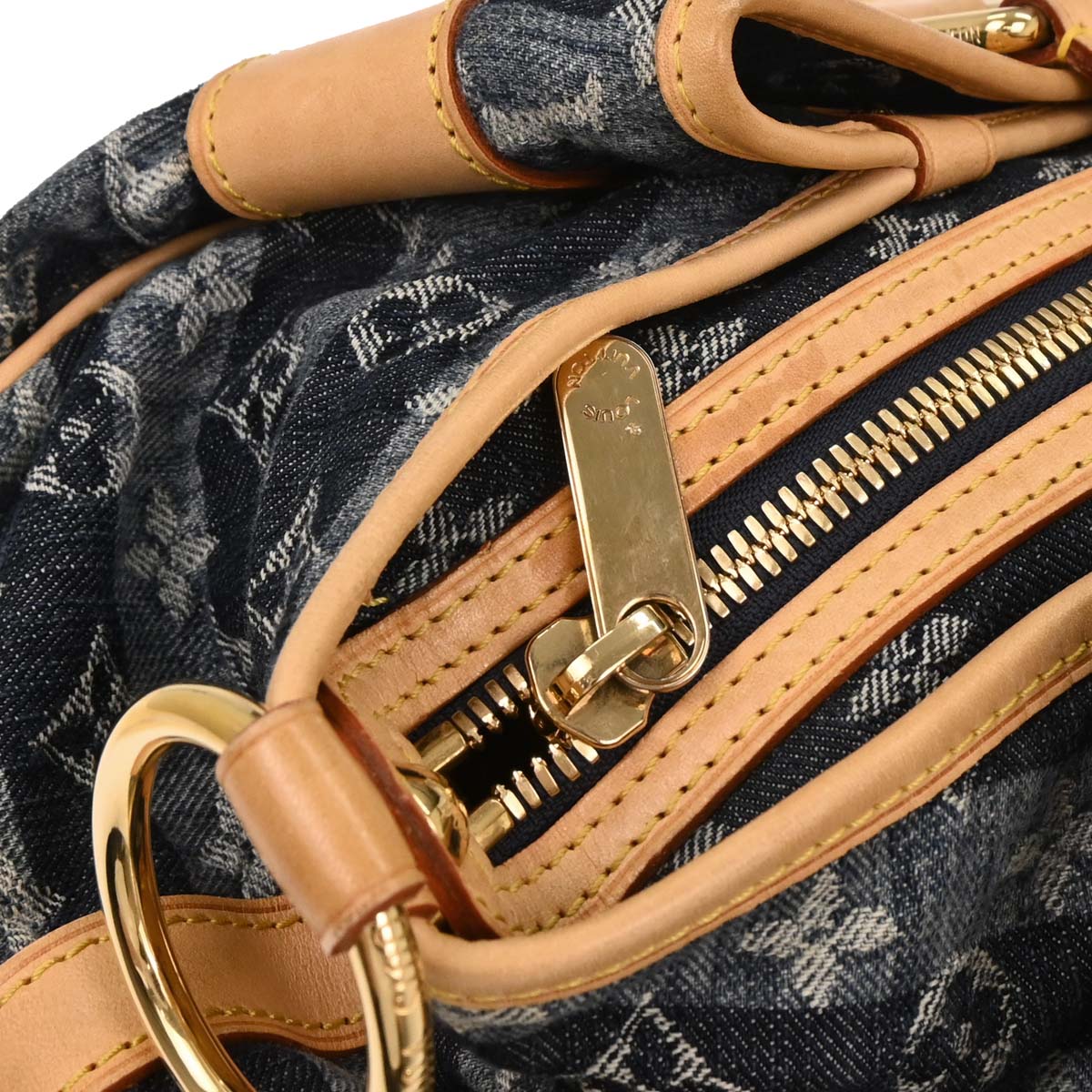 Louis Vuitton Blue Monogram Denim Cabas Raye GM Tote M95336