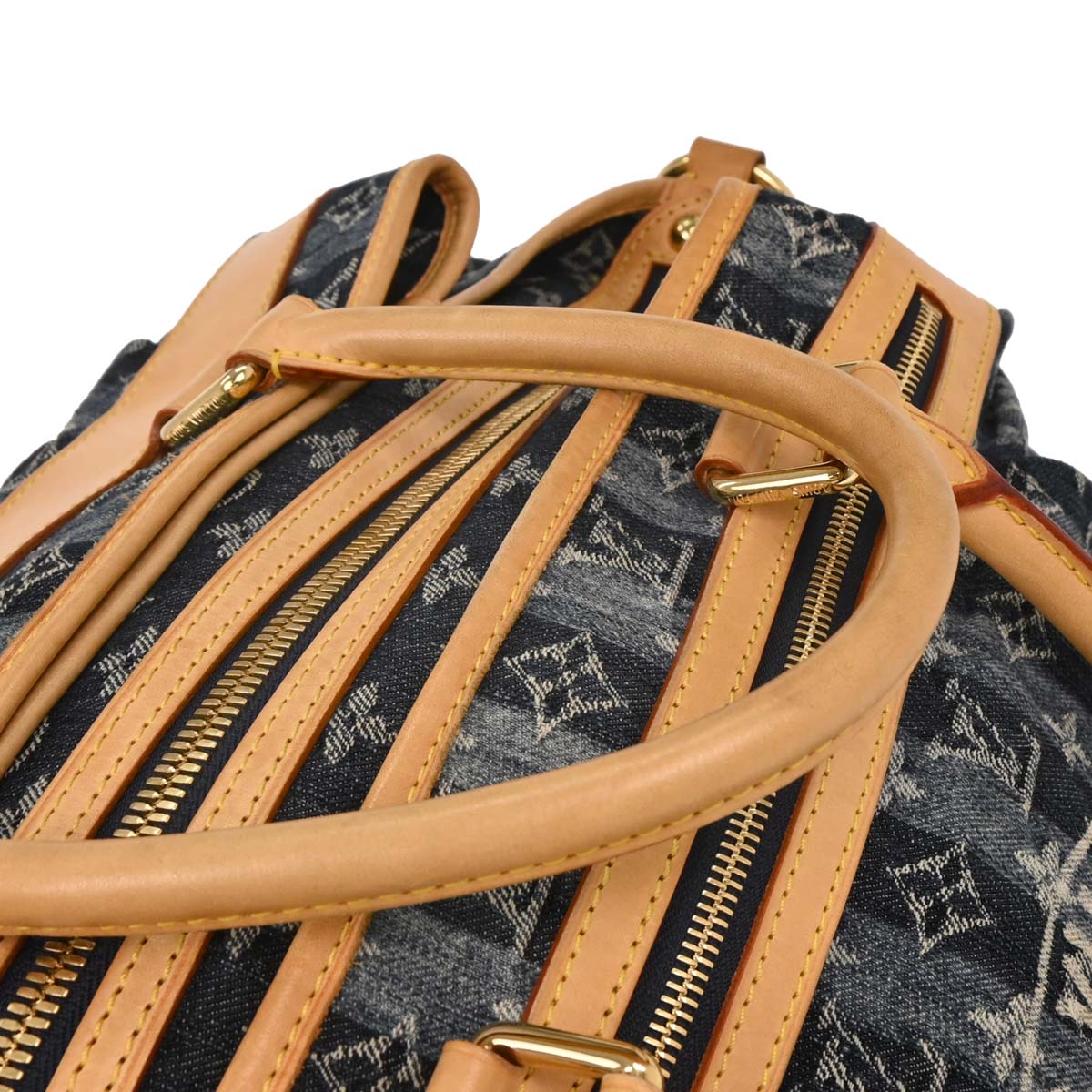 Louis Vuitton Blue Monogram Denim Cabas Raye GM Tote M95336