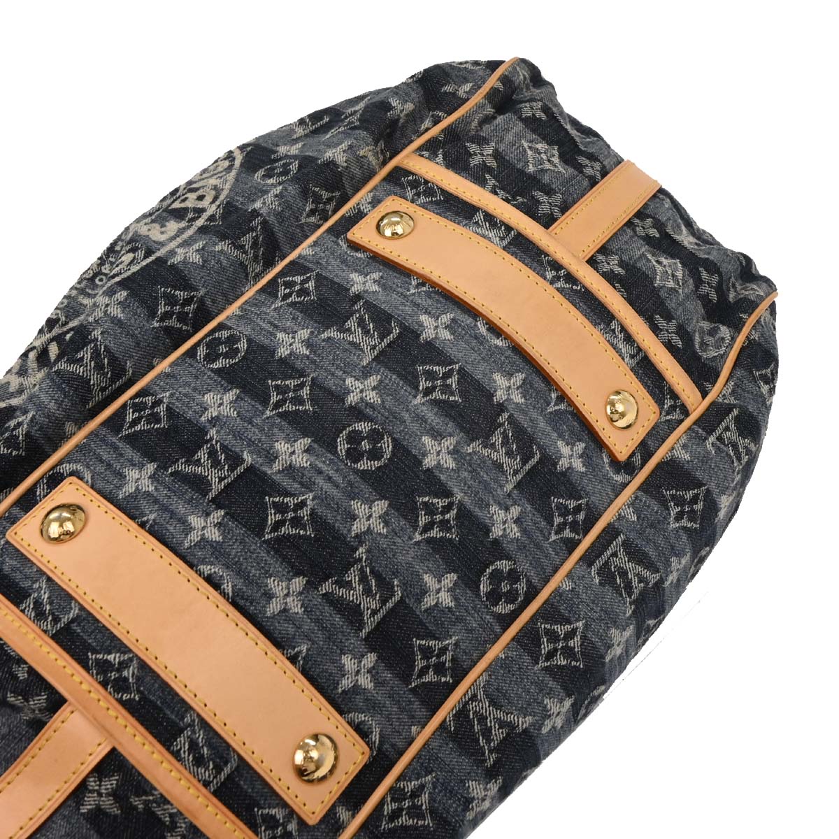Louis Vuitton Blue Monogram Denim Cabas Raye GM Tote M95336