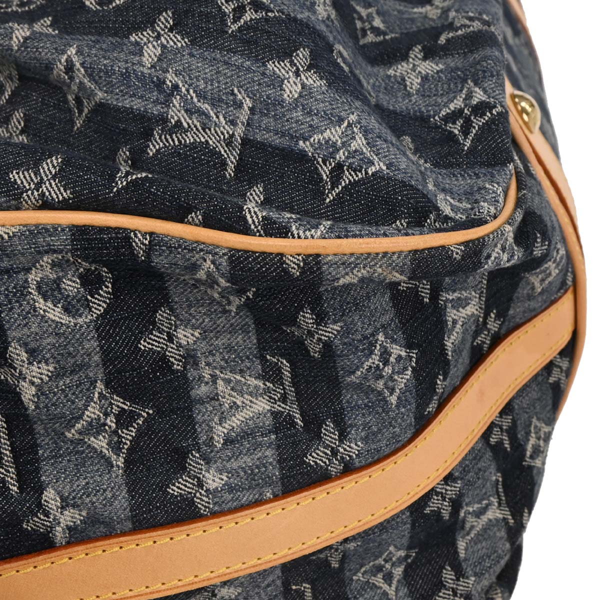 Louis Vuitton Blue Monogram Denim Cabas Raye GM Tote M95336