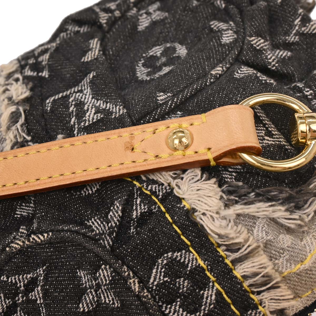 Louis Vuitton Black Monogram Denim Patchwork Pouchy Handbag M95383