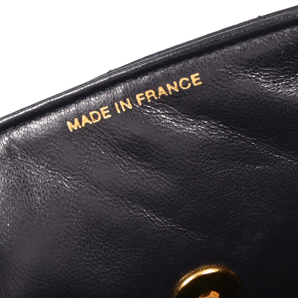 Chanel 1996-1997 Navy Lambskin Top Handle Handbag
