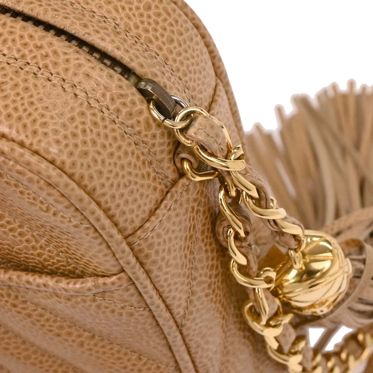 Chanel 1991-1994 Beige Caviar Camera Bag Small