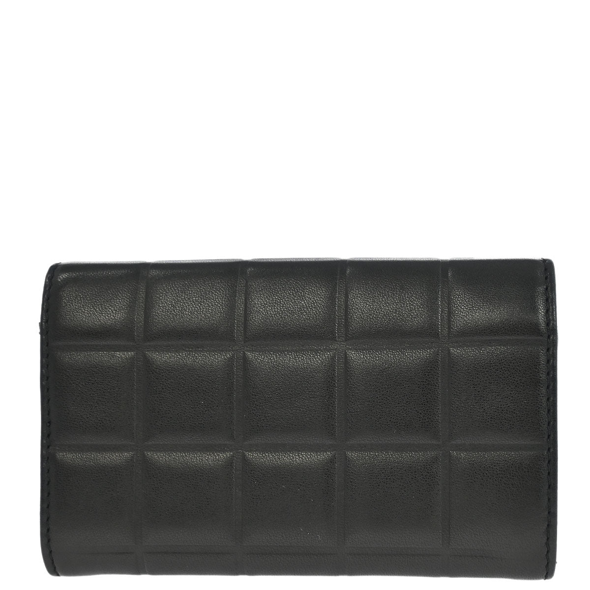 Chanel 2001-2003 Black Lambskin Choco Bar Wallet