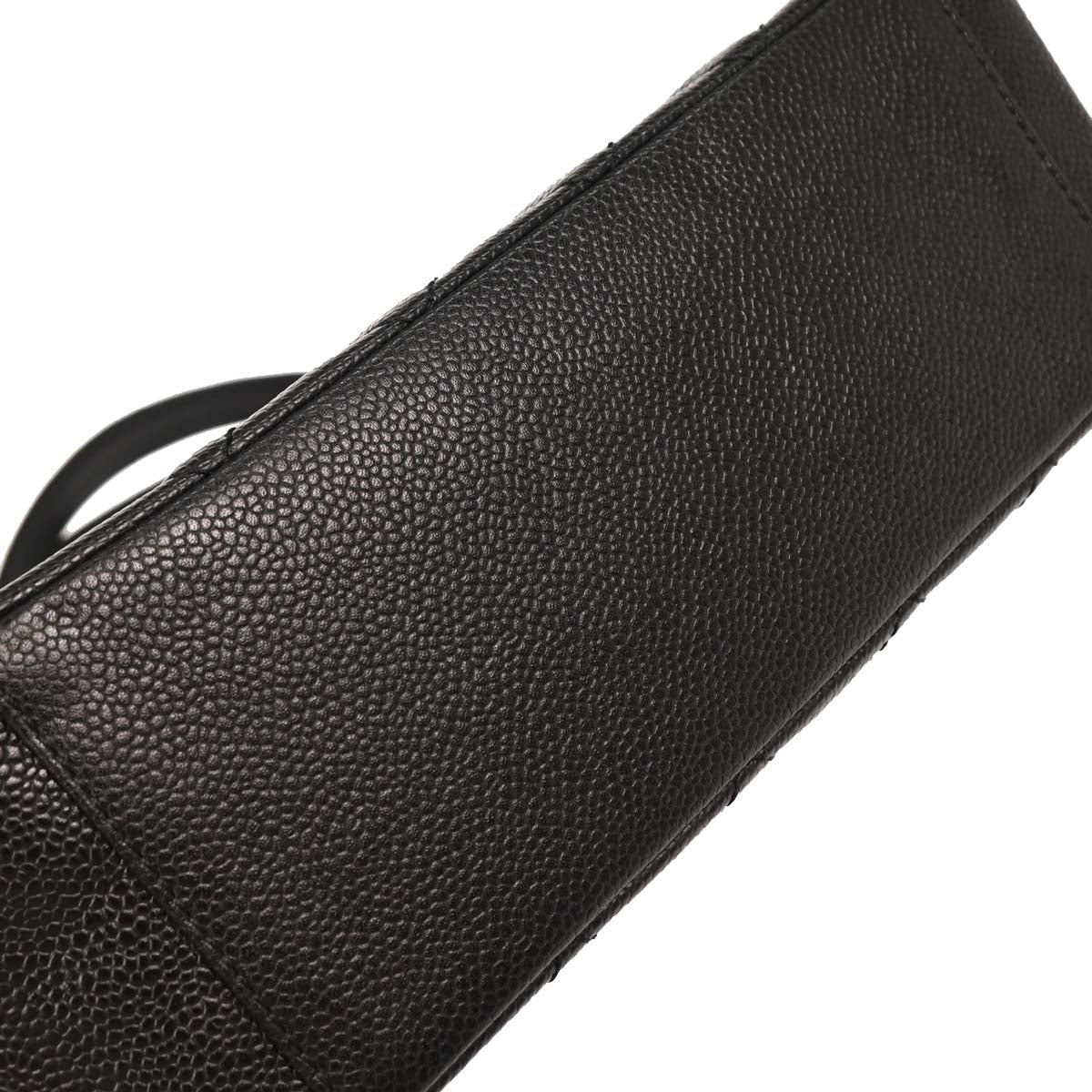 Chanel 2005-2006 Black Caviar Petite Shopping Tote PST Chain Handbag