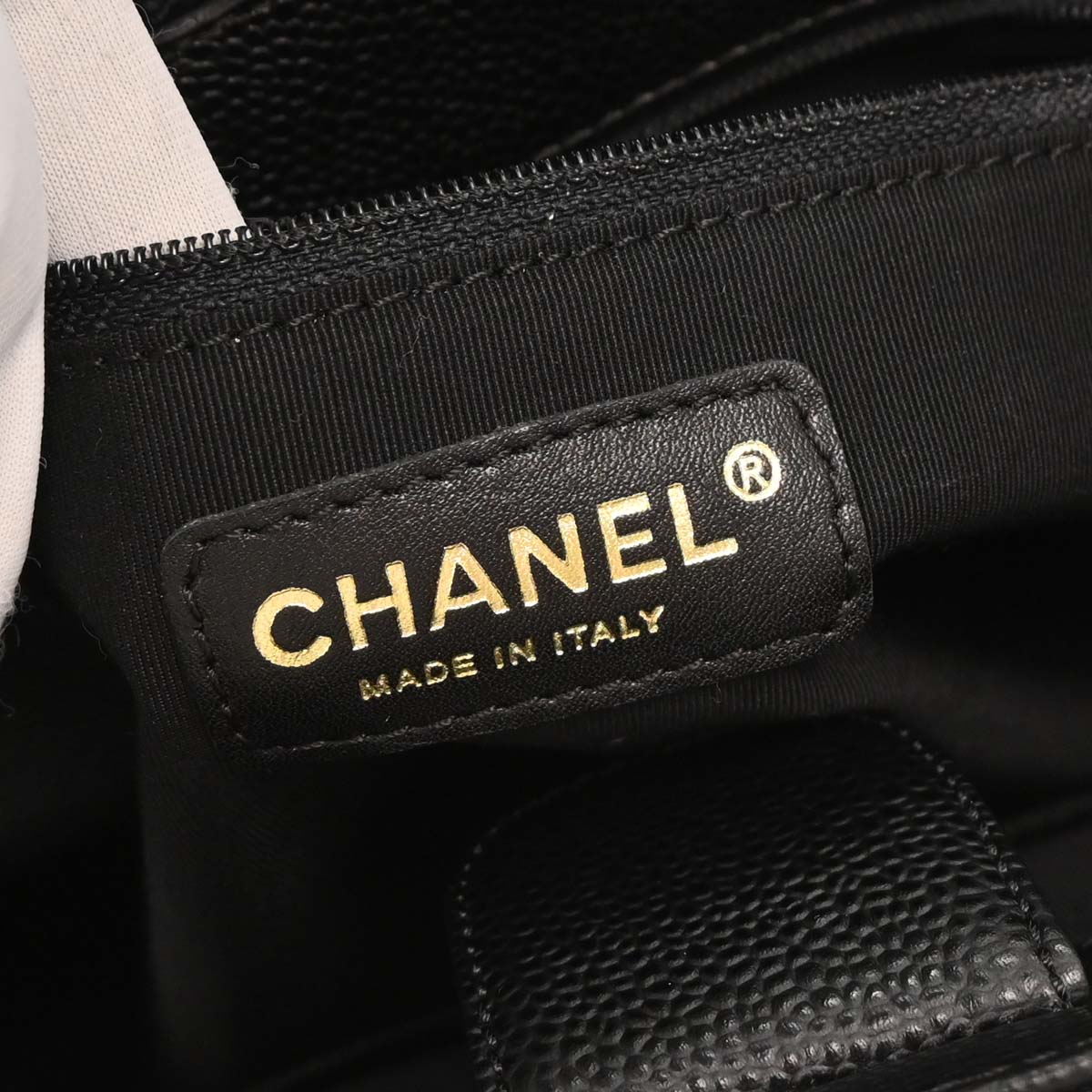 Chanel 2005-2006 Black Caviar Petite Shopping Tote PST Chain Handbag