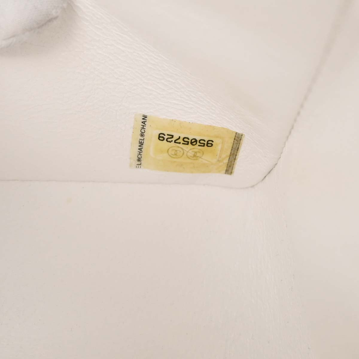 Chanel 2004-2005 White Tweed Medium Classic Double Flap Shoulder Bag