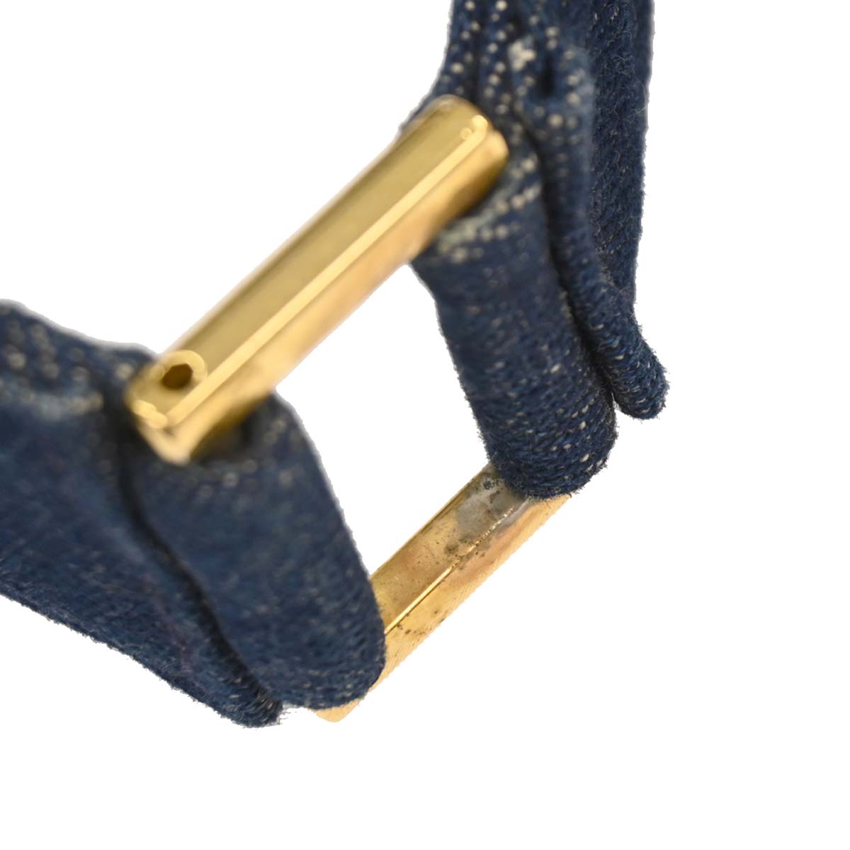 Chanel 1989-1991 Blue Denim Straight Flap Shoulder Bag