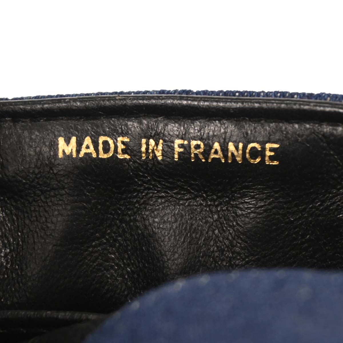 Chanel 1989-1991 Blue Denim Straight Flap Shoulder Bag