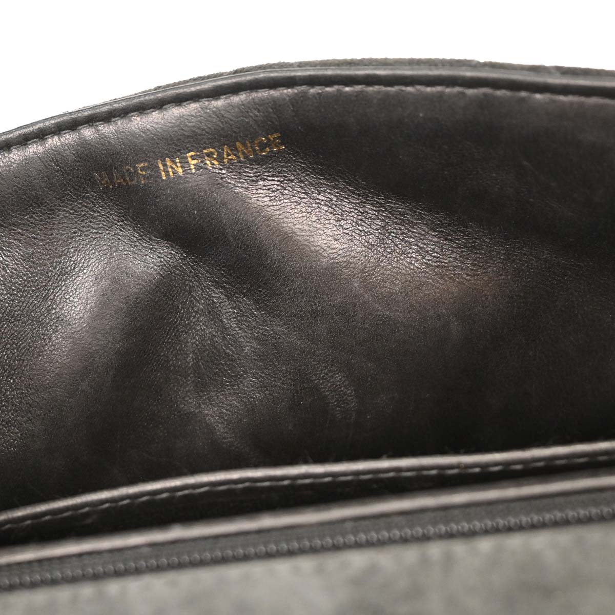 Chanel 1994-1996 Gray Suede Chain Handbag
