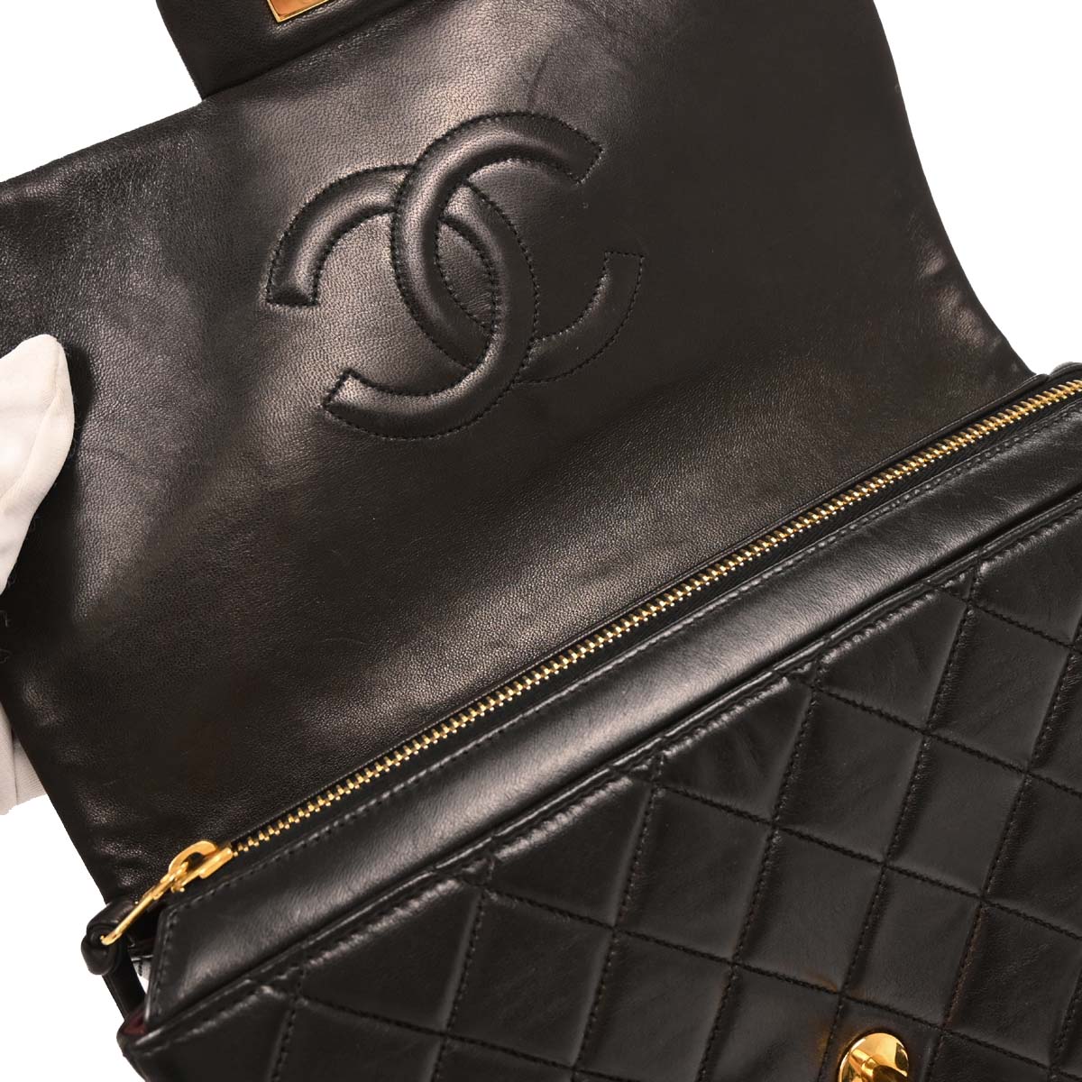 Chanel 1994-1996 Black Lambskin Backpack