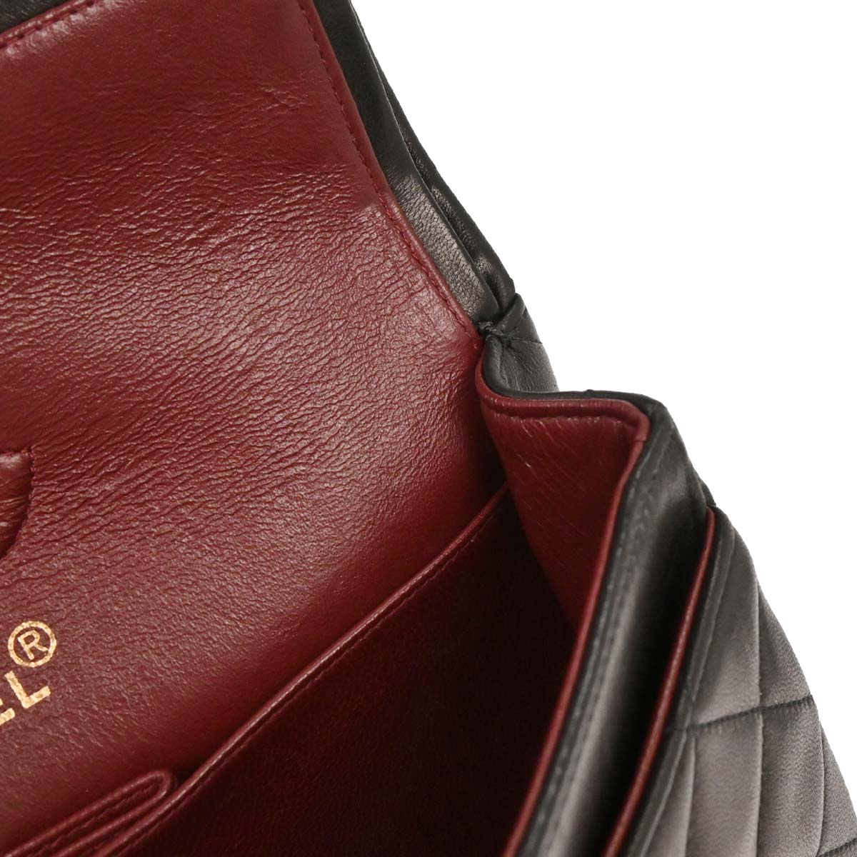 Chanel 1996-1997 Black Lambskin Small Classic Double Flap Shoulder Bag