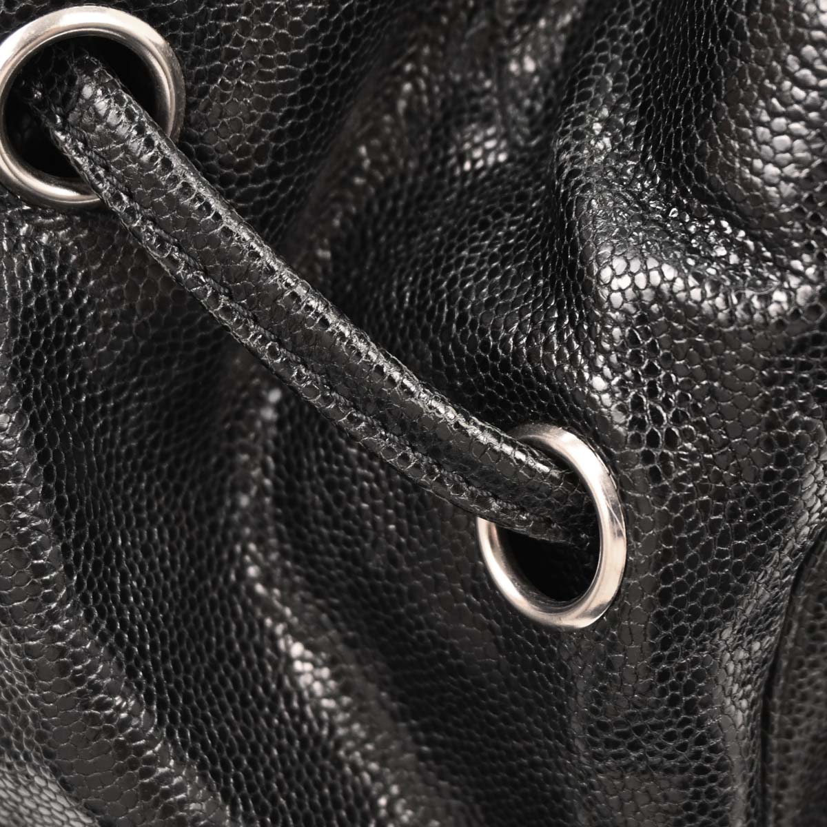 Chanel 2008-2009 Black Caviar Mademoiselle Lock Tote Handbag